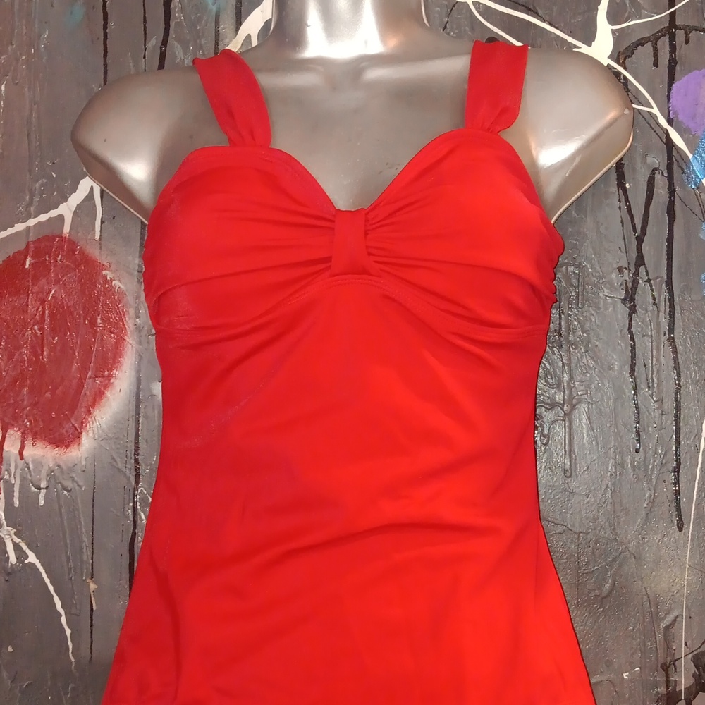 Red One-Piece Swimsuit - Picture 4 of 7